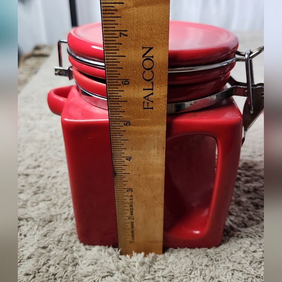 3 Red Kitchen Canisters - Picture 8 of 16